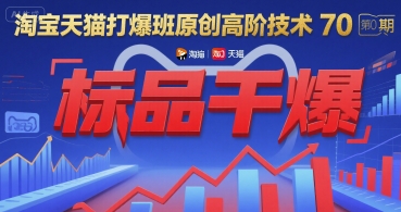 淘宝天猫打爆班原创高阶技术第70期：标品干爆-网创之家