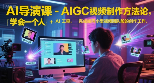 AI导演课-AIGC视频制作方法论，学会一个人+AI工具，完成如同小型视频团队般的创作工作，实现导演梦-网创之家