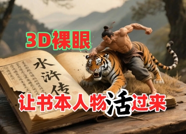 书本人物裸眼3D视频，新的玩法，流量超猛，保姆级教程-网创之家