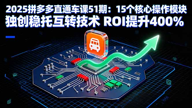 2025拼多多直通车课51期：15个核心操作模块 独创稳托互转技术 ROI提升400%-网创之家