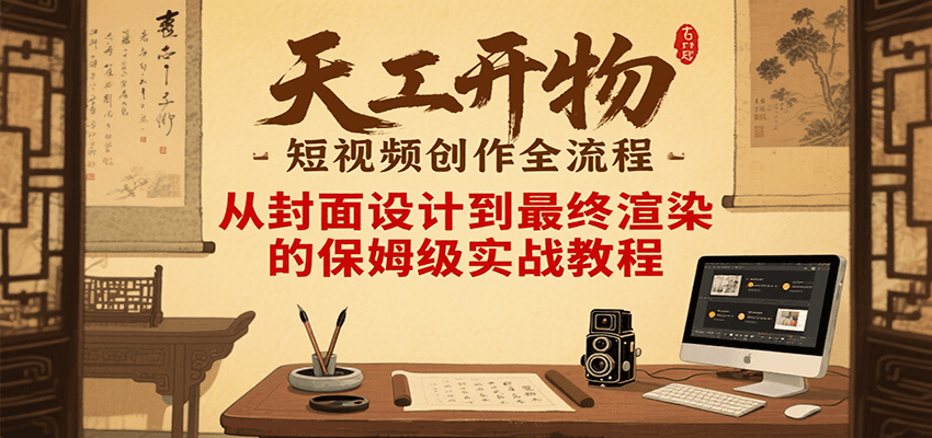 天工开物短视频创作全流程,从封面设计到最终渲染的保姆级实战教程-网创之家