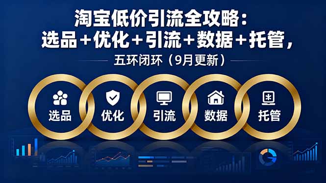 淘宝低价引流全攻略：选品＋优化＋引流＋数据＋托管，五环闭环(9月更新-网创之家