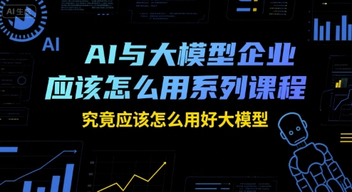 AI与大模型企业应该怎么用系列课程，究竟应该怎么用好大模型-网创之家