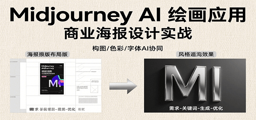 Midjourney AI绘画应用，关键词指令解析、漫画头像制作、海报设计、3D人物生成等-网创之家