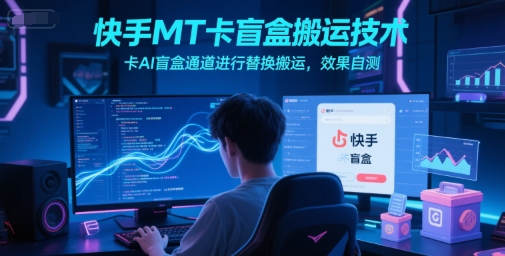 快手MT卡盲盒搬运技术，卡AI盲盒通道进行替换搬运，效果自测-网创之家