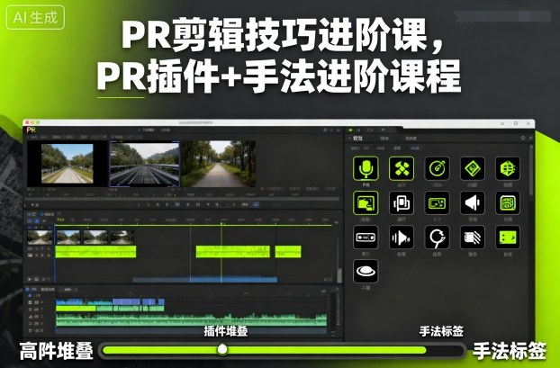 PR剪辑技巧进阶课，PR插件+手法进阶课程-网创之家