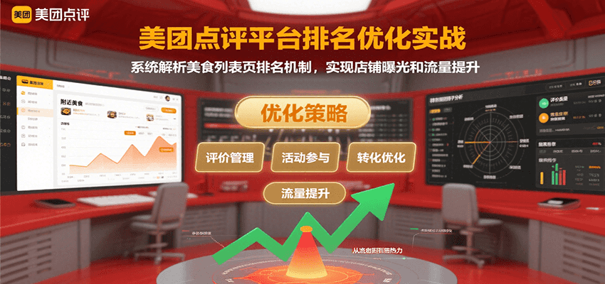美团点评平台排名优化实战，系统解析美食列表页排名机制，实现店铺曝光和流量提升-网创之家