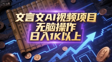 文言文AI视频项目，无脑操作，日入1K以上-网创之家