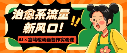 治愈系流量新风口，AI+宫崎骏动画创作实战课，从0到1打造爆款视频-网创之家