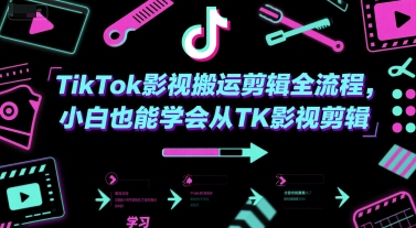 TikTok影视搬运剪辑全流程，小白也能学会从TK影视剪辑-网创之家