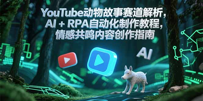 YouTube动物故事赛道解析，AI+RPA自动化制作教程，情感共鸣内容创作指南-网创之家