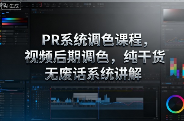 PR系统调色课程，视频后期调色，纯干货无废话系统讲解-网创之家