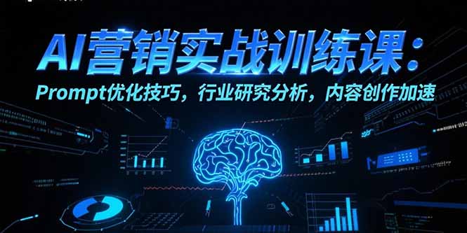 AI营销实战训练课：Prompt优化技巧，行业研究分析，内容创作加速-网创之家