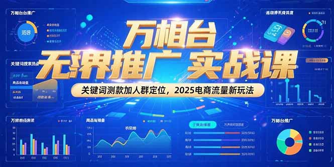 万相台无界推广实战课，关键词测款加人群定位，2025电商流量新玩法-网创之家