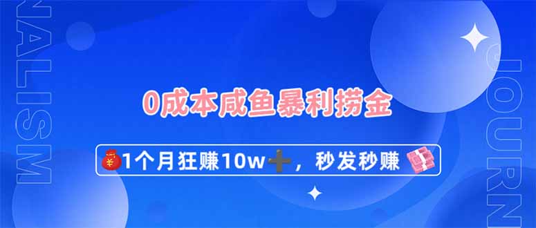 0成本闲鱼暴利捞金，1个月狂赚10W+，秒发秒赚新玩法-网创之家