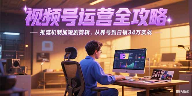 2025视频号运营全攻略，推流机制加短剧剪辑，从养号到日销34万实战-网创之家