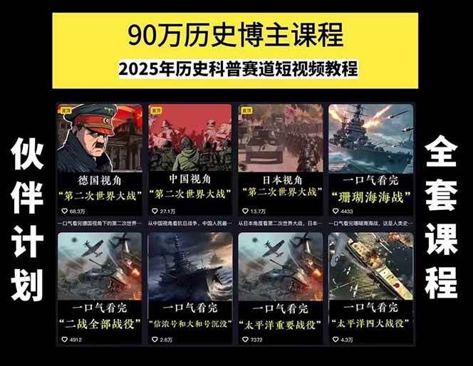 图片[1]-短视频历史赛道实战教程，手机电脑双端剪辑教程和账号运营指南与变现技巧-网创之家