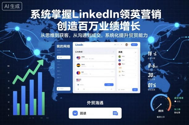 系统掌握LinkedIn领英营销，创造百万业绩增长，从思维到获客，从沟通到成交，系统化提升外贸能力-网创之家