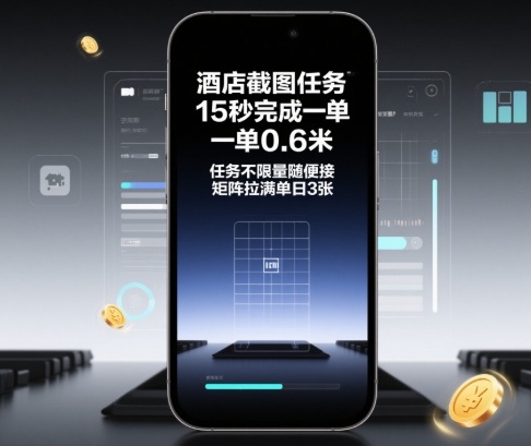 酒店截图任务，15秒完成一单，一单0.6米，任务不限量随便接，矩阵拉满单日3张【揭秘】-网创之家