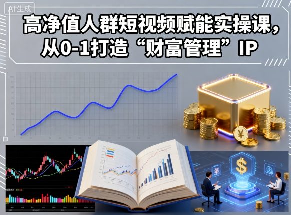 高净值人群短视频赋能实操课，从0-1打造“财富管理”IP-网创之家