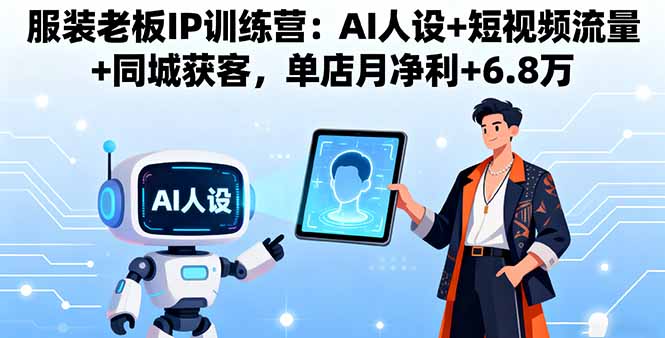 服装老板IP训练营：AI人设+短视频流量+同城获客，单店月净利+6.8万-网创之家