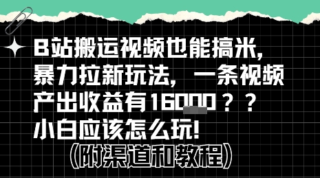 b站掘金计划？搬运视频也能挣拉新的收益，小白应该怎么玩！-网创之家