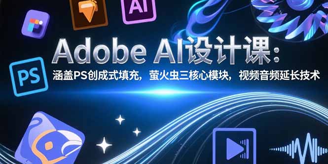 Adobe AI设计课：涵盖PS创成式填充，萤火虫三核心模块，视频音频延长技术-网创之家