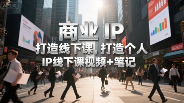 商业IP打造线下课，打造个人 IP线下课视频+笔记-网创之家