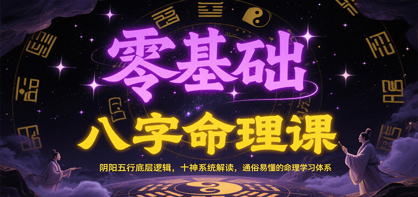 零基础八字命理课:阴阳五行底层逻辑,十神系统解读,通俗易懂的命理学习体系-网创之家