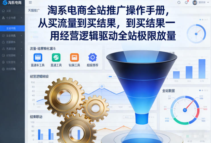 淘系电商全站推广操作手册，从买流量到买结果一用经营逻辑驱动全站极限放量-网创之家