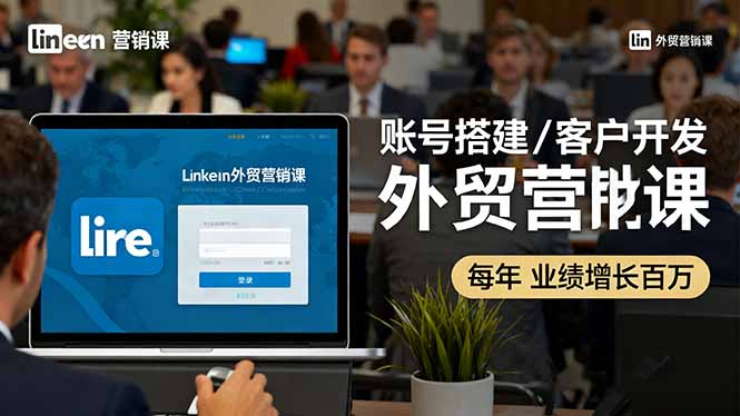 LinkedIn外贸营销课：账号搭建/客户开发/成交转化，年业绩增长百万+-网创之家