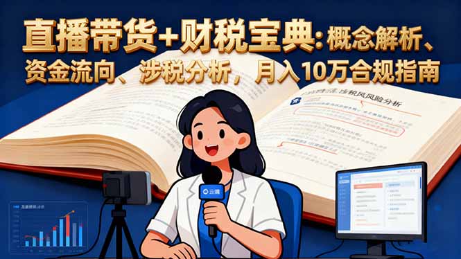 直播带货+财税宝典：概念解析、资金流向、涉税分析，月入10万合规指南-网创之家