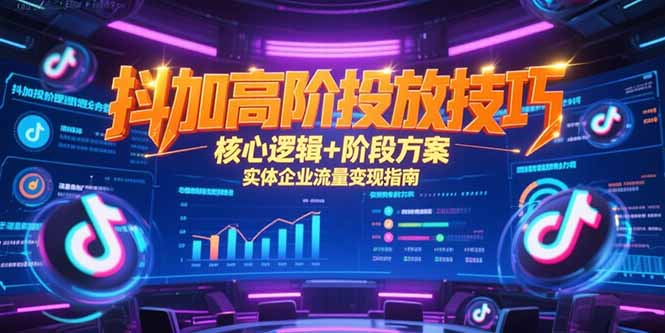 抖加高阶投放技巧，核心逻辑+阶段方案，实体企业流量变现指南-网创之家
