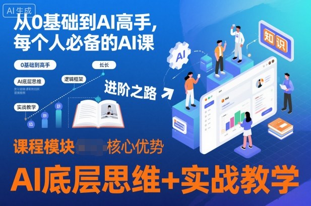 从0基础到AI高手，每个人必备的AI课，AI底层思维+实战教学-网创之家