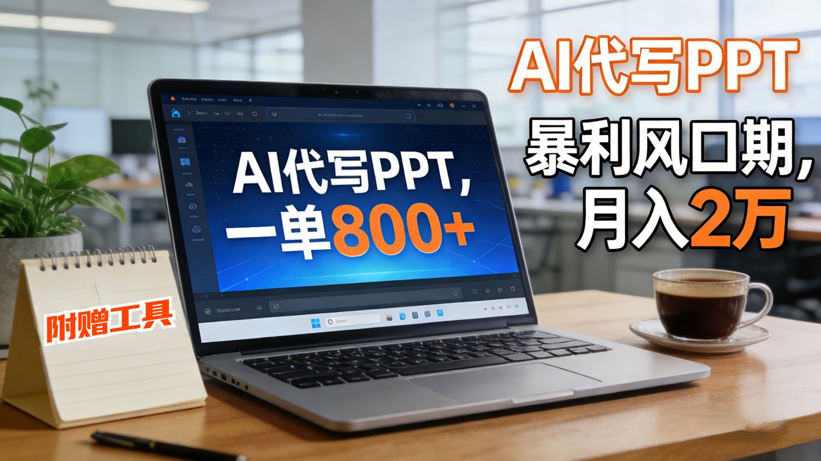 AI 代写做 PPT！一单狂赚 800+，风口期月入 2 万(工具 + 提示词直接送)-网创之家