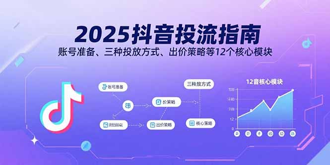 2025抖音投流指南，账号准备、三种投放方式、出价策略等12个核心模块-网创之家