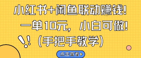 小红书+闲鱼联动挣钱，一单10元，小白可做-网创之家