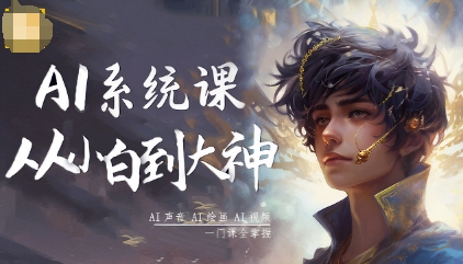AI系统课程，从小白到大神系统学AI，AI声音-AI绘画-AI视频一门课全掌握-网创之家