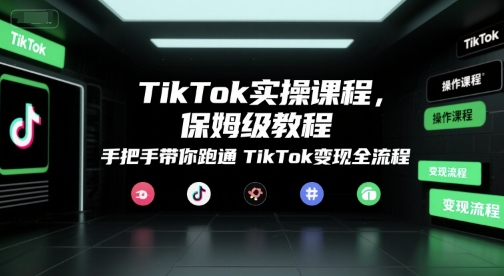 TikTok实操课程，保姆级教程，手把手带你跑通TikTok变现全流程-网创之家