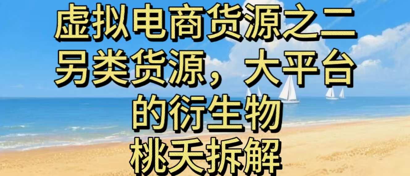 虚拟电商之二—另类的货源，大平台的衍生物-网创之家