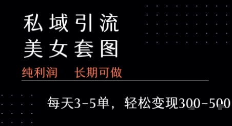 私域卖套图每天3-5单   每单利润99-2张+-网创之家