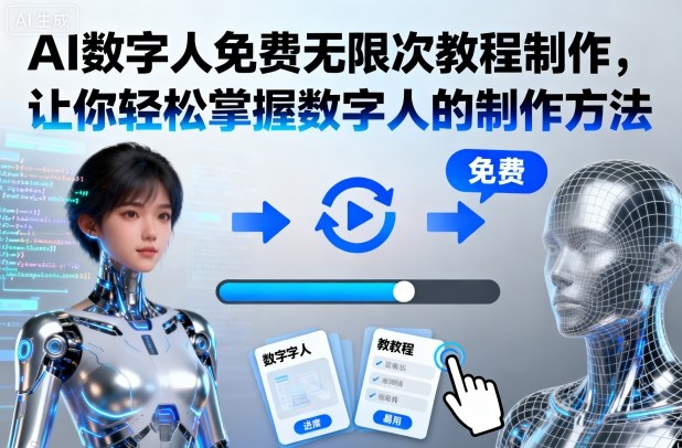 AI数字人免费无限次教程制作，让你轻松掌握数字人的制作方法-网创之家