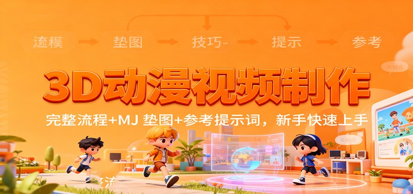 3D动漫视频制作，完整流程+MJ 垫图+参考提示词，新手快速上手-网创之家