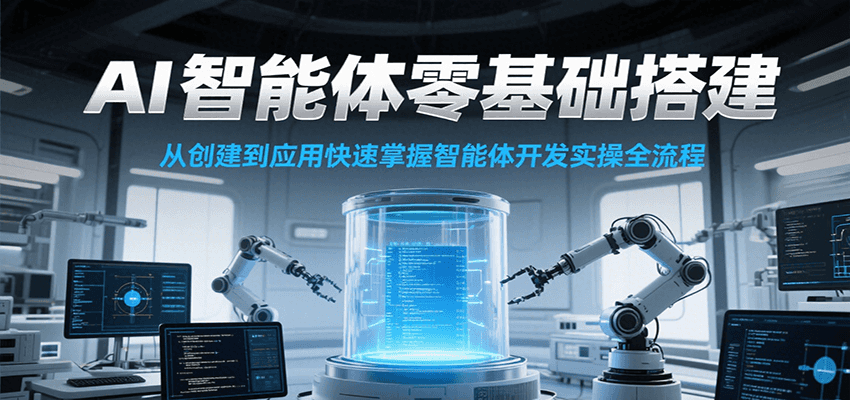 AI智能体零基础搭建实操课,从创建到应用快速掌握智能体开发全流程!-网创之家