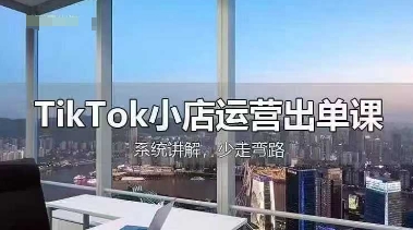 TikTok小店运营出单课，从开店选品、运营出单、发货回款，进行全流程讲解-网创之家