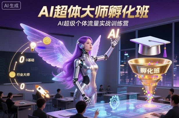 AI超体大师孵化班，AI超级个体流量实战训练营-网创之家