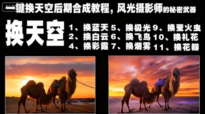 一键换天空后期合成教程，风光摄影师的秘密武器-网创之家