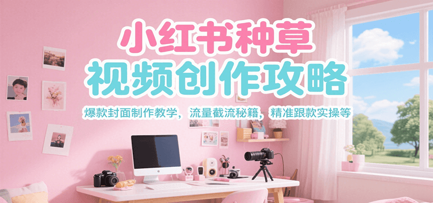 小红书种草视频创作攻略，爆款封面制作教学 ，流量截流秘籍 ，精准跟款实操等-网创之家