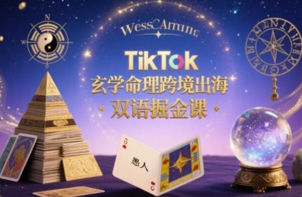 TikTok玄学命理跨境出海双语掘金课，手把手教你用命理知识精准直击海外用户痛点-网创之家