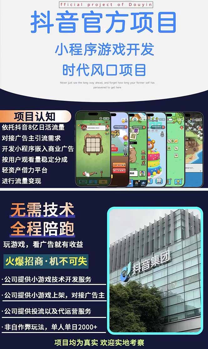 图片[1]-2025最热抖音官方项目 Ai时代风口项目小程序游戏开发 实测单个游戏日收…-网创之家